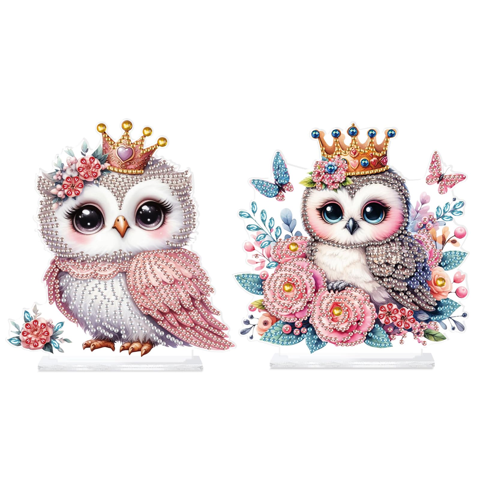 Juego de 2 cuadros de diamantes con gemas reutilizables para decoración de pared de salón