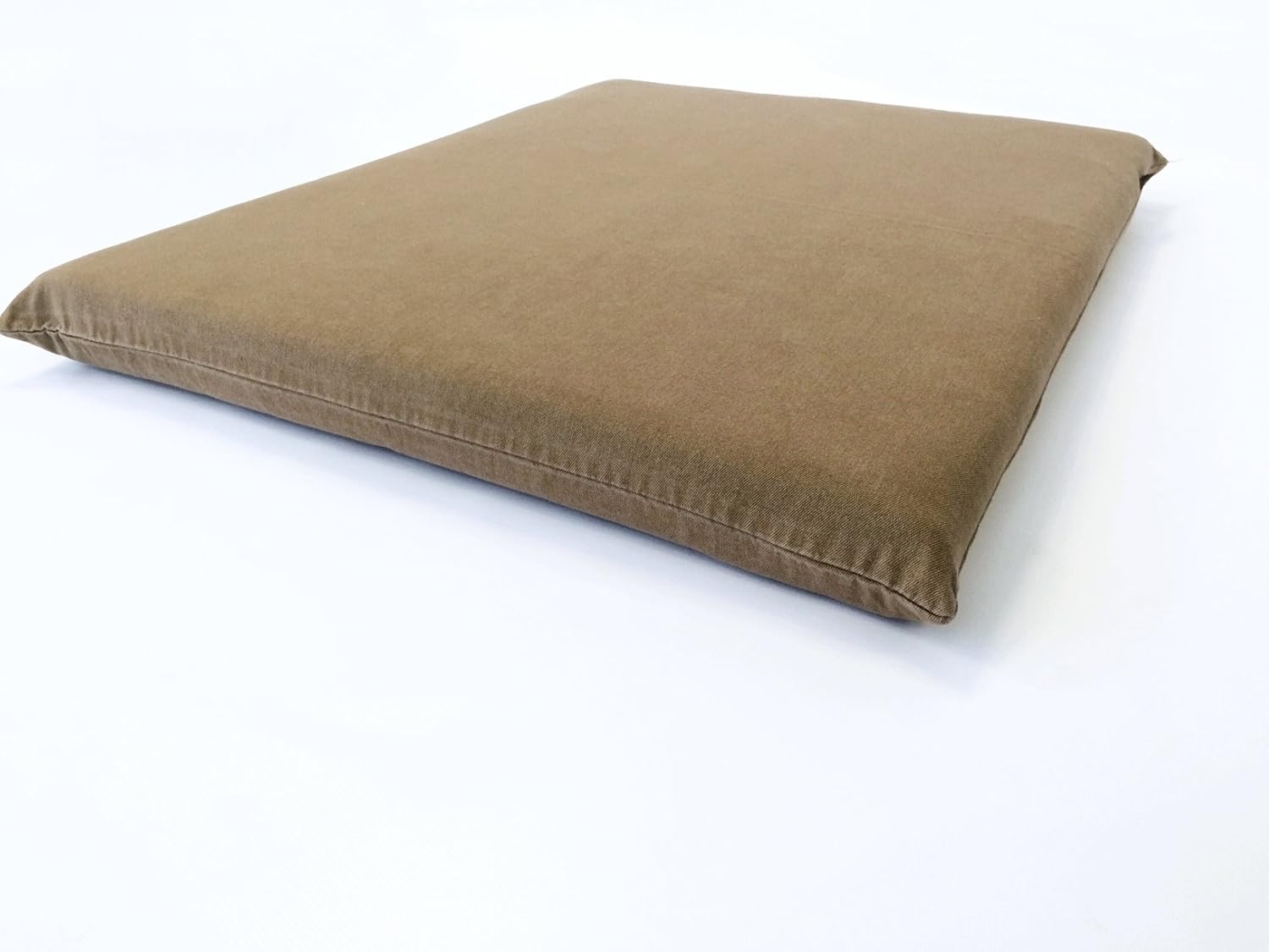 Luxurious Comfort Solid Pad Memory Foam Pet Dog Bed with Inner Waterproof Case and External Cover for Medium and Large Dogs + Free 2nd Cover (Complete Bed - 45"x27"x3", Denim - Brown)