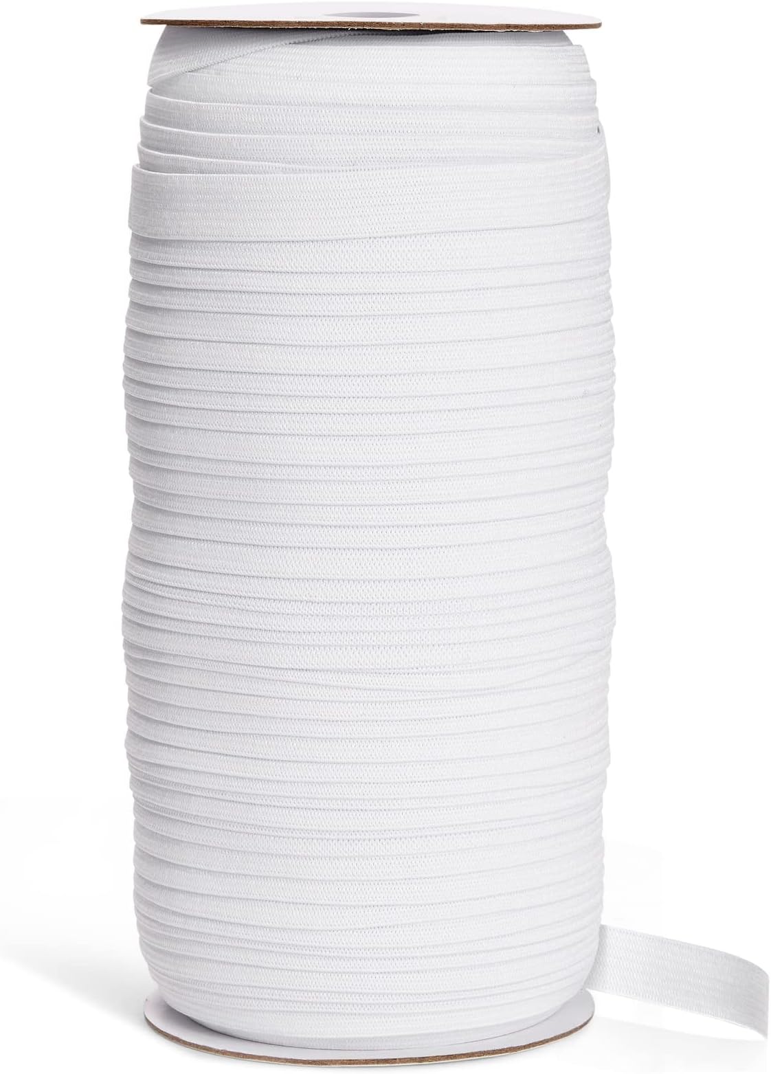 Juvale Elastic Band for Sewing - Half-Inch Knit Band for Waistbands & Half-Inch Elastic for Sewing - Bulk 109-Yard Roll & Craft Supplies - 109 Yds, White