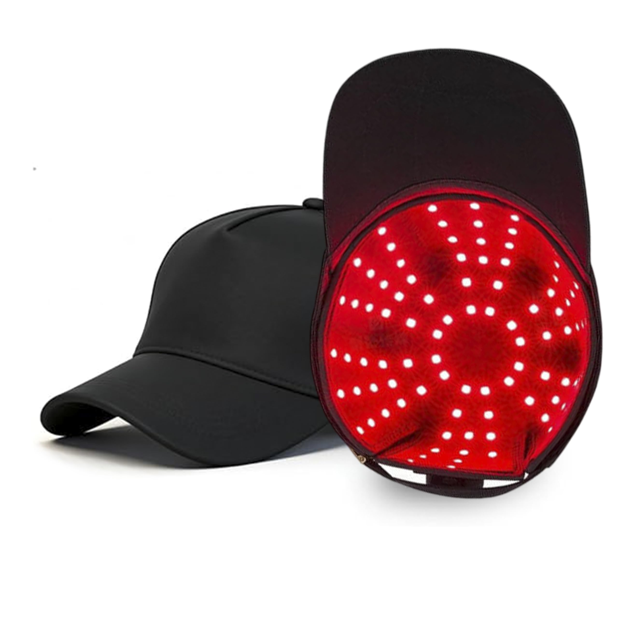 Rotlicht Haarwachstumskappe, Rotlichtlampe Haare Anti-Haarausfall, 660nm+850nm Rotlicht Haare, Abnehmbarem Rotlicht Panel, für Männer/Frauen