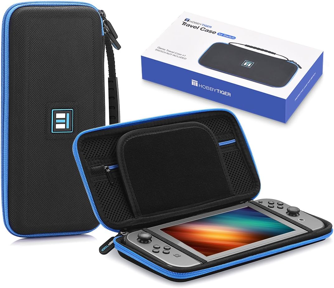 YuanKanJu Carrying Case Compatible with Nintendo Switch, HOBBYTIGER Protective Travel Hard Switch Case with 8 Game Cartridges Slots Holder [video game]