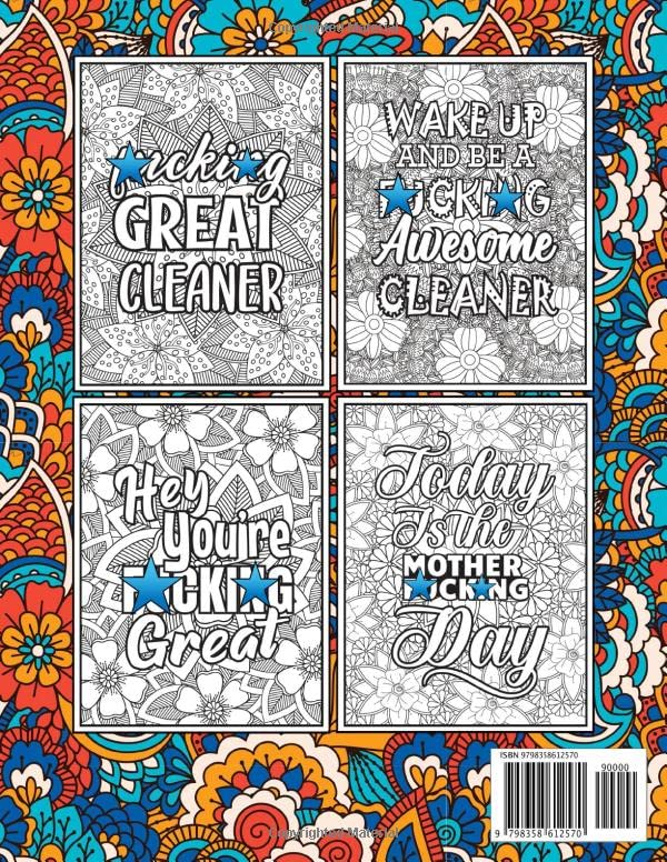 Cleaner Gifts : Cleaner Coloring Book For Adults: Motivational Swear Word Coloring Book for Cleaners With Funny Cuss Words for Stress Relief & Relaxation, Cleaner Appreciation Gifts For Women & Men image 3