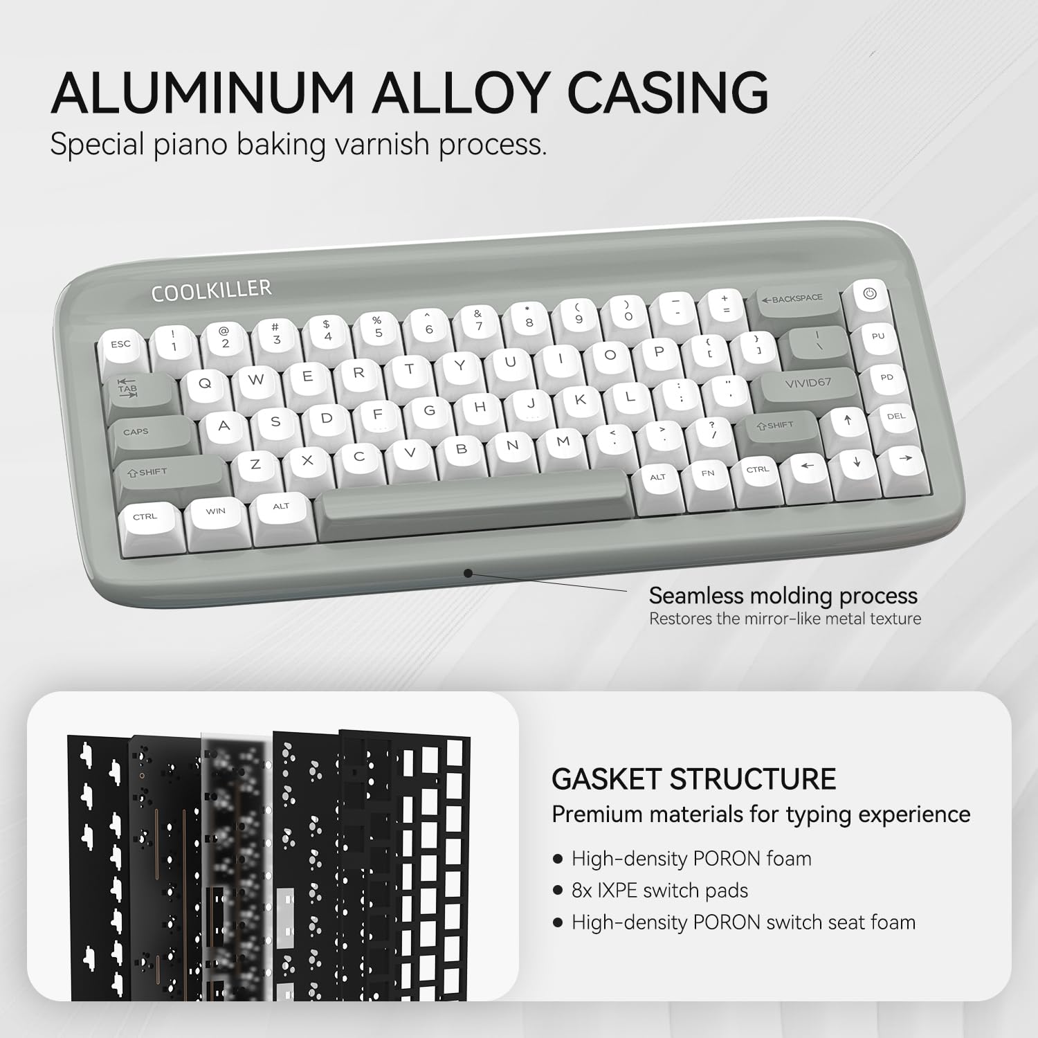 Amazon.com: CoolKiller VIVID67 65% Wireless Mechanical Keyboard