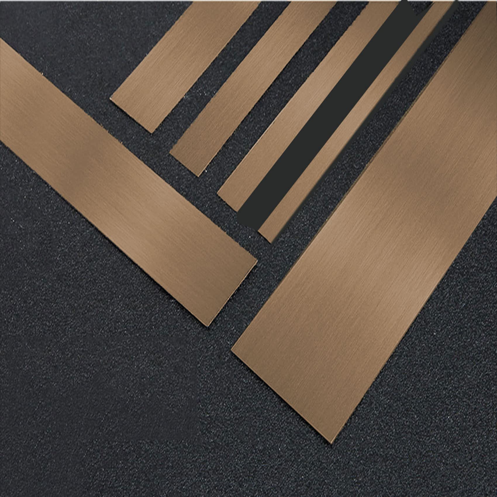 Egqlq Brushed Rose Gold 10Ft Flexible Metallic Decor Trim Self Adhesive Wall Molding Trim Wardrobe Vibrant Mirror Like Wall Ceiling Floor Cabinet Tile Edge Moulding,(Size:width 4Cm/1.57Inch,Color:brushed Rose Gold)