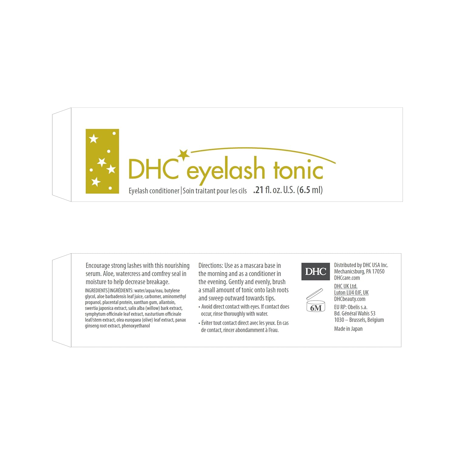 DHC Eyelash Tonic 2 pack, Strenghtening and Conditioning Eyelash Gel, Ideal for brittle lashes or post-extension care, 0.21 fl. oz. - Image 4