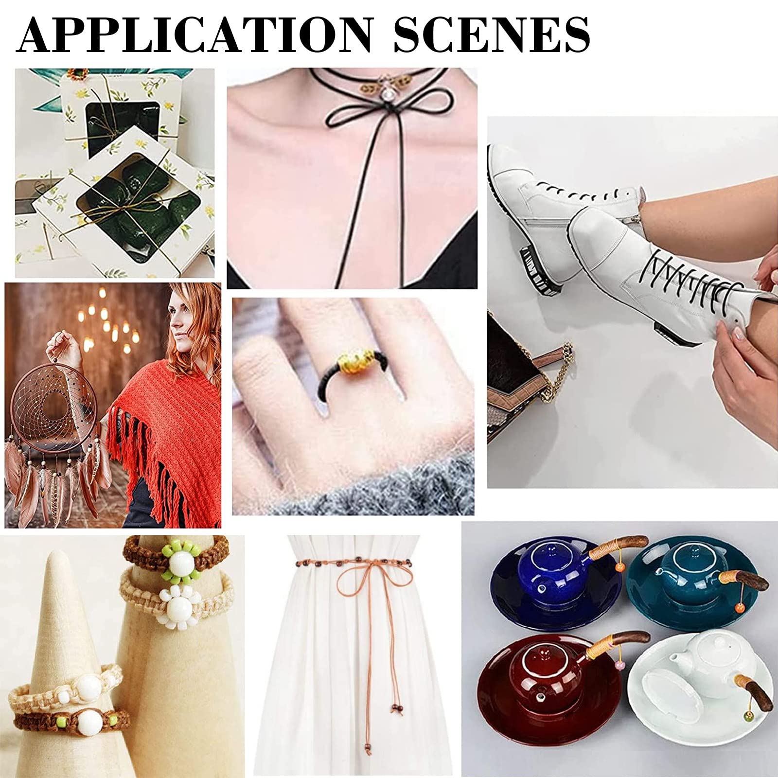 PH PandaHall 0.5mm Cordon Ciré Fil Ciré 106m Fil De Polyester