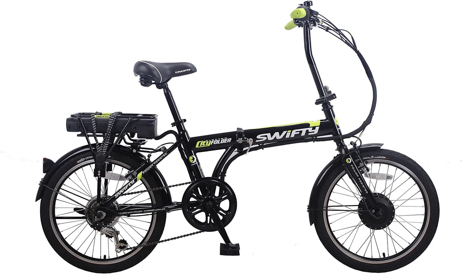 AZF20S 20inch Folding e Bike, Black 