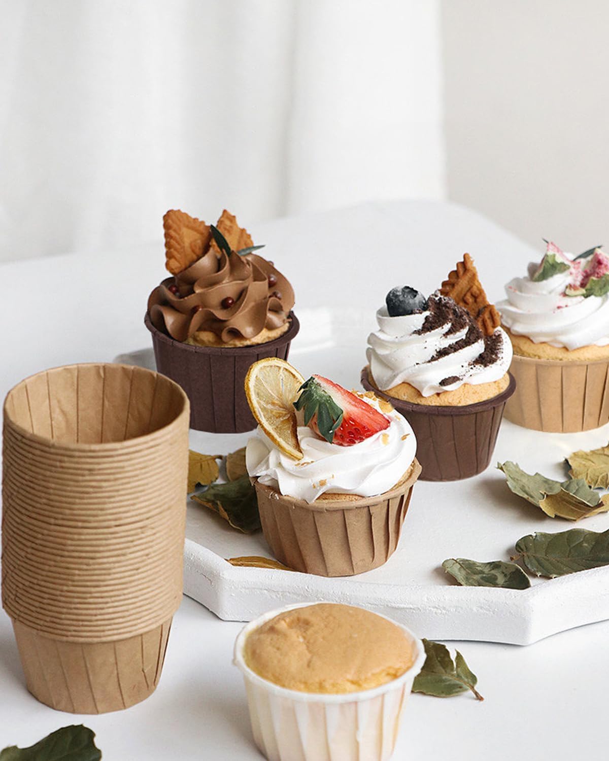 Lot de 150 moules jetables en papier sulfurisé pour muffins et gâteaux