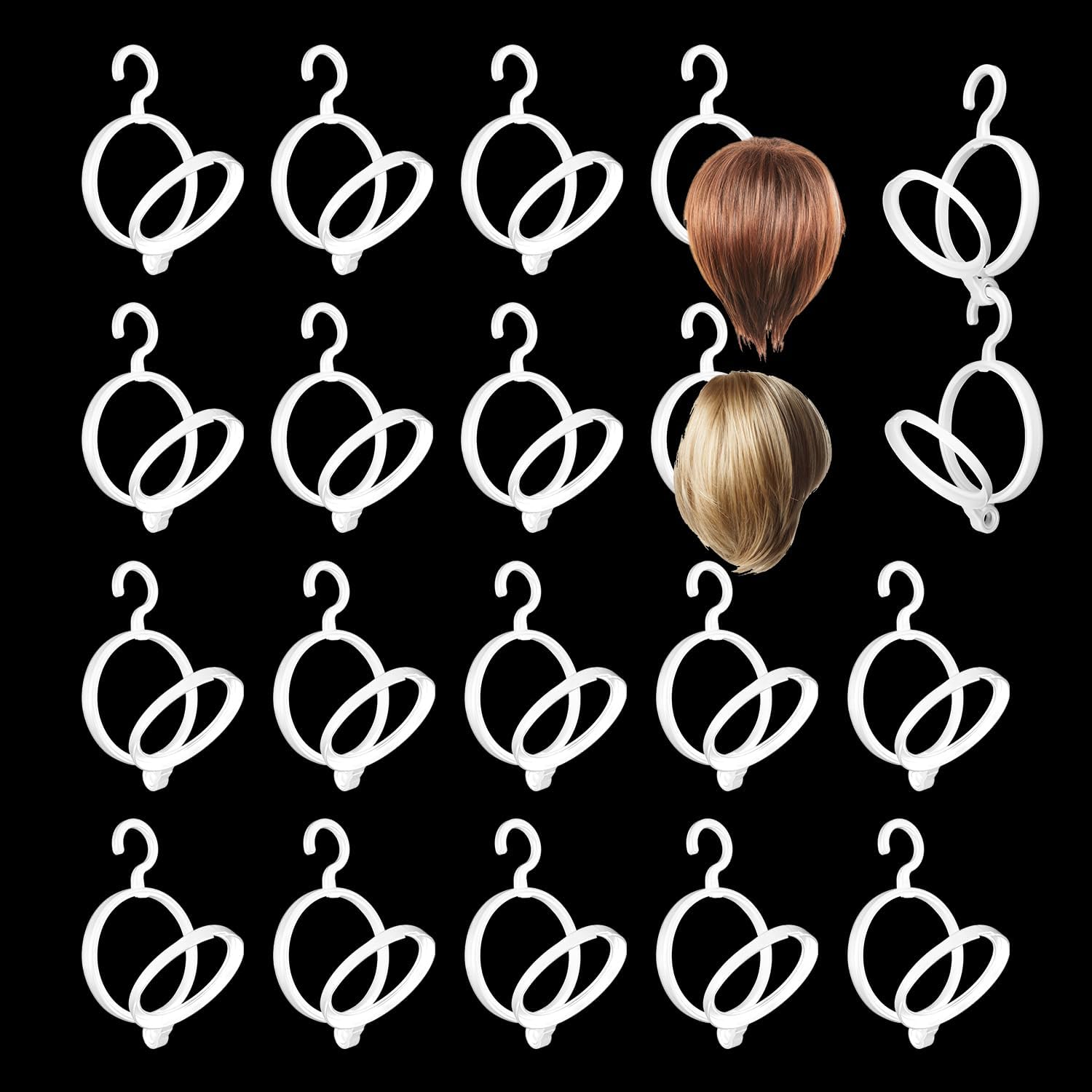 20 Pack Wig Wig Hanger, Wigs Storage Solutions, Versatile Wig Stand & Hanger, Ideal for Multiple wig Organization, Storage & Display – Convenient & Portable wig Holder for all Wigs Lovers