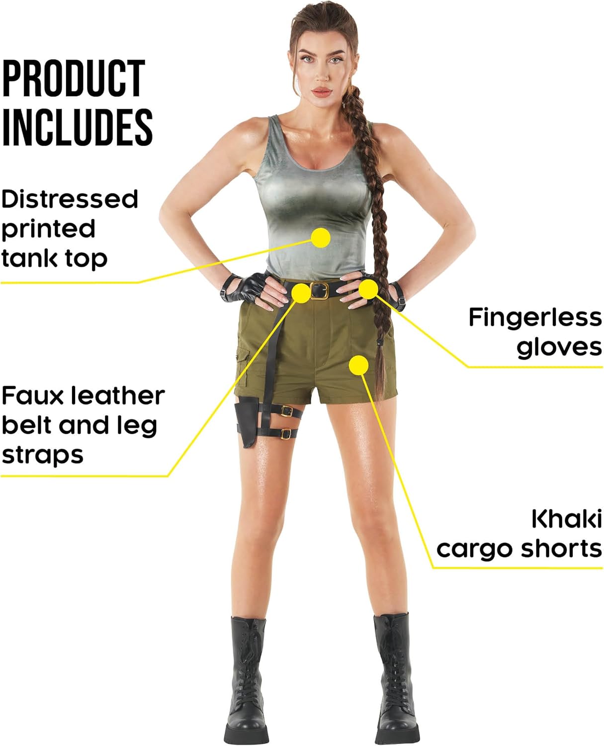 Morph Tomb Archaeologist Costume With Thigh Holster For Women Halloween Costumes For Women Accessories Included - Image 2