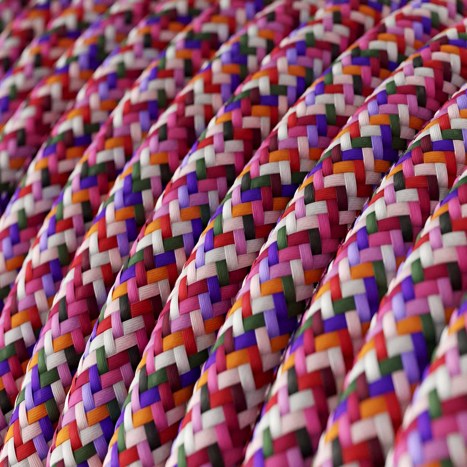 creative cables - Pendelleuchte mit Mehrfachaufhängung mit 3 Ausgängen, komplett mit Textilkabel und Metall-Zubehör - DIY-KIT, Ohne Glühbirne, Weiß