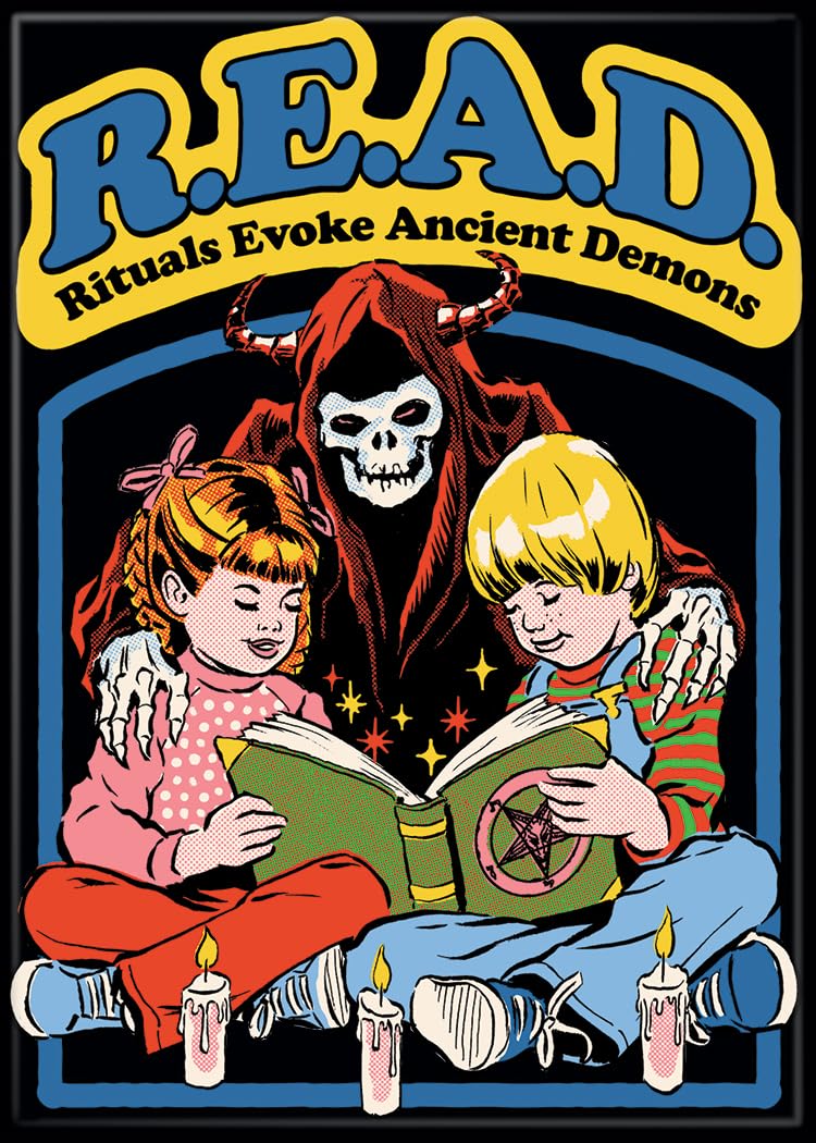 Ata-Boy Steven Rhodes R.E.A.D. Rituals Evoke Ancient Demons 2.5" X 3.5" Magnets for Refrigerators and Lockers