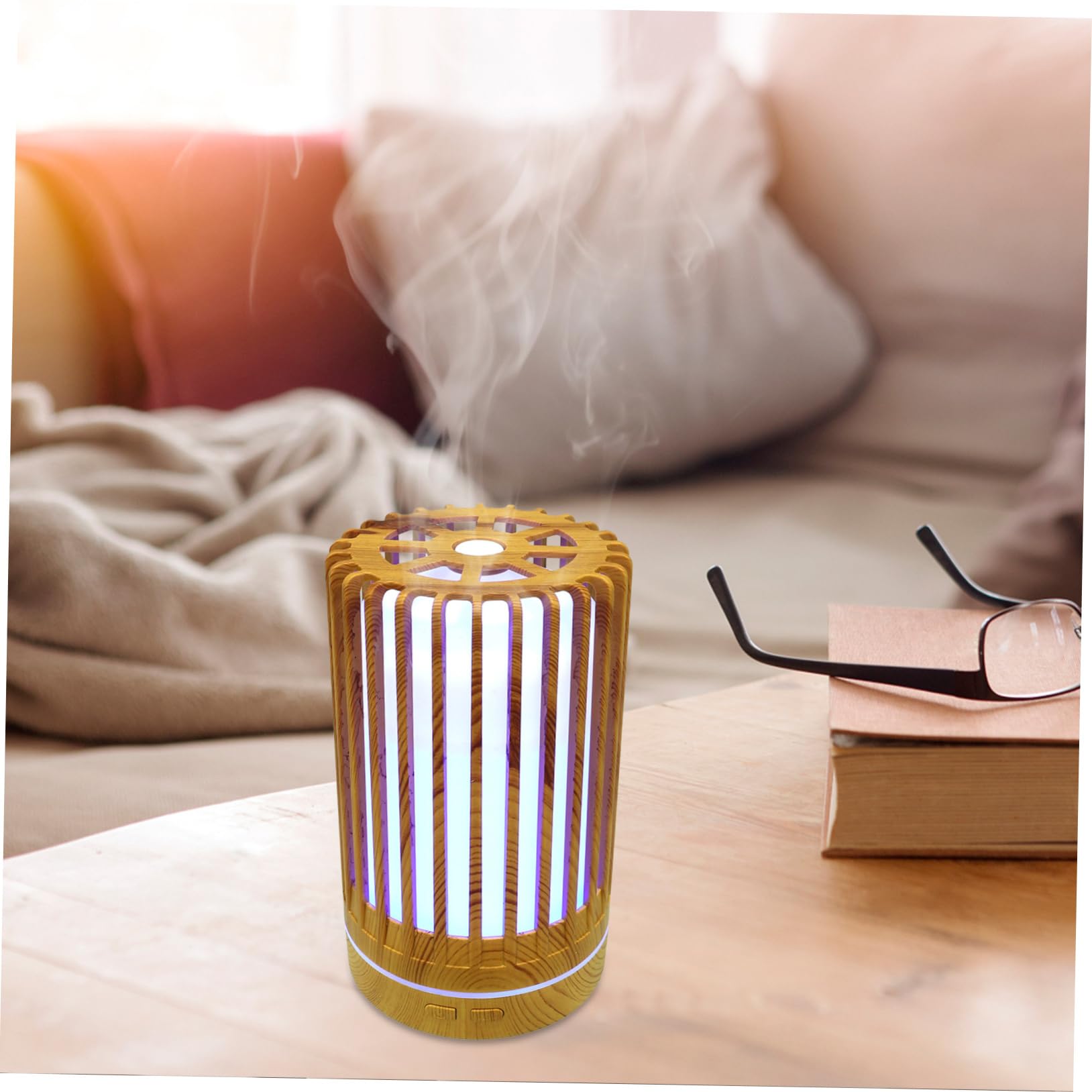 Difusor de Aromaterapia y Humidificador USB para Oficina y Dormitorio Difusor de Aceites Esenciales con Luz LED Silencioso para Relajante