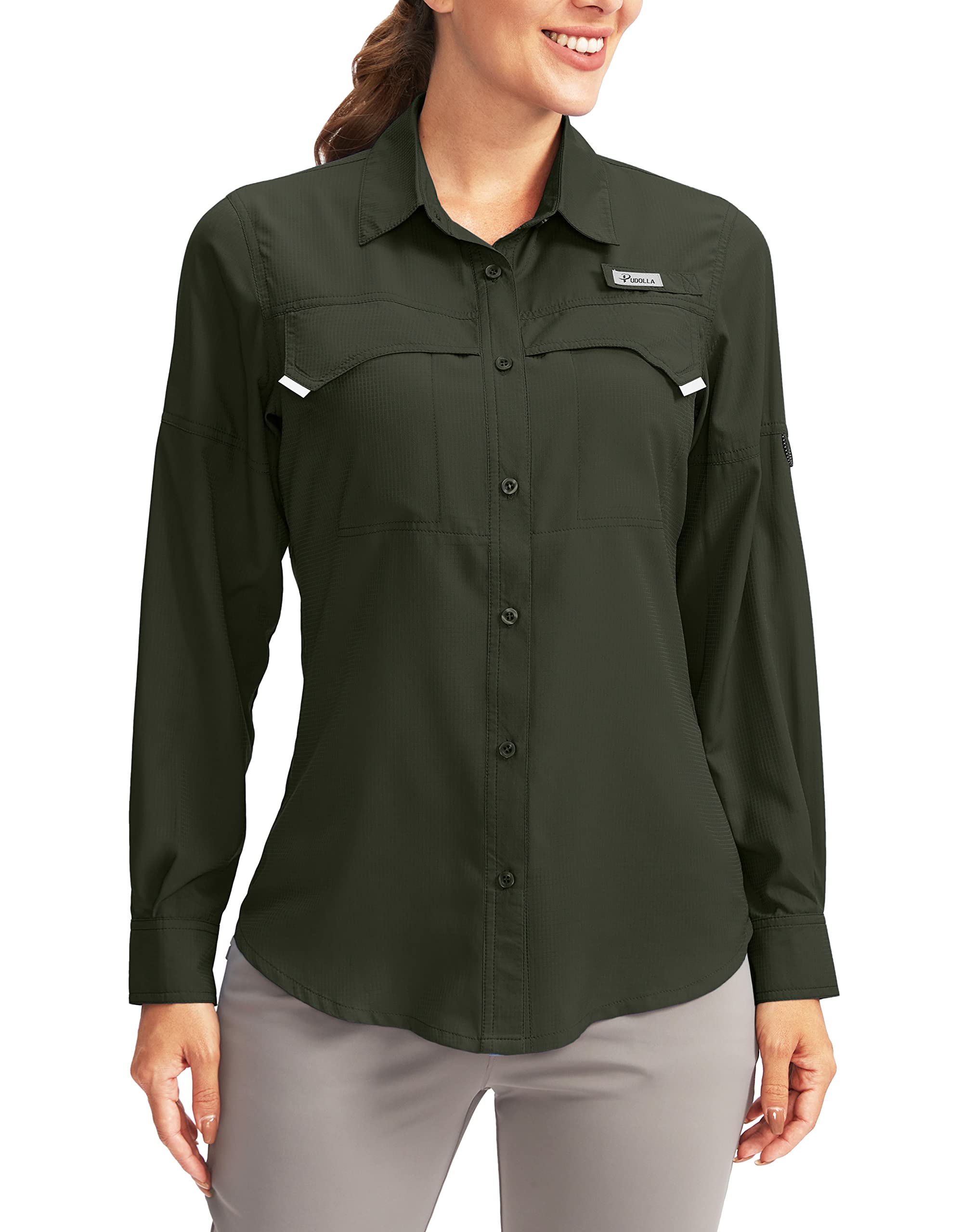 Women's UPF 50+ Sun Protection Shirts Long Sleeve for Fishing Hiking Safari