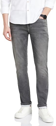 Symbol Premium Men's Slim Fit Stretchable Jeans | Casual Denim | Cotton Stretch | Fashion Shades of Black & Blue (Availabl...