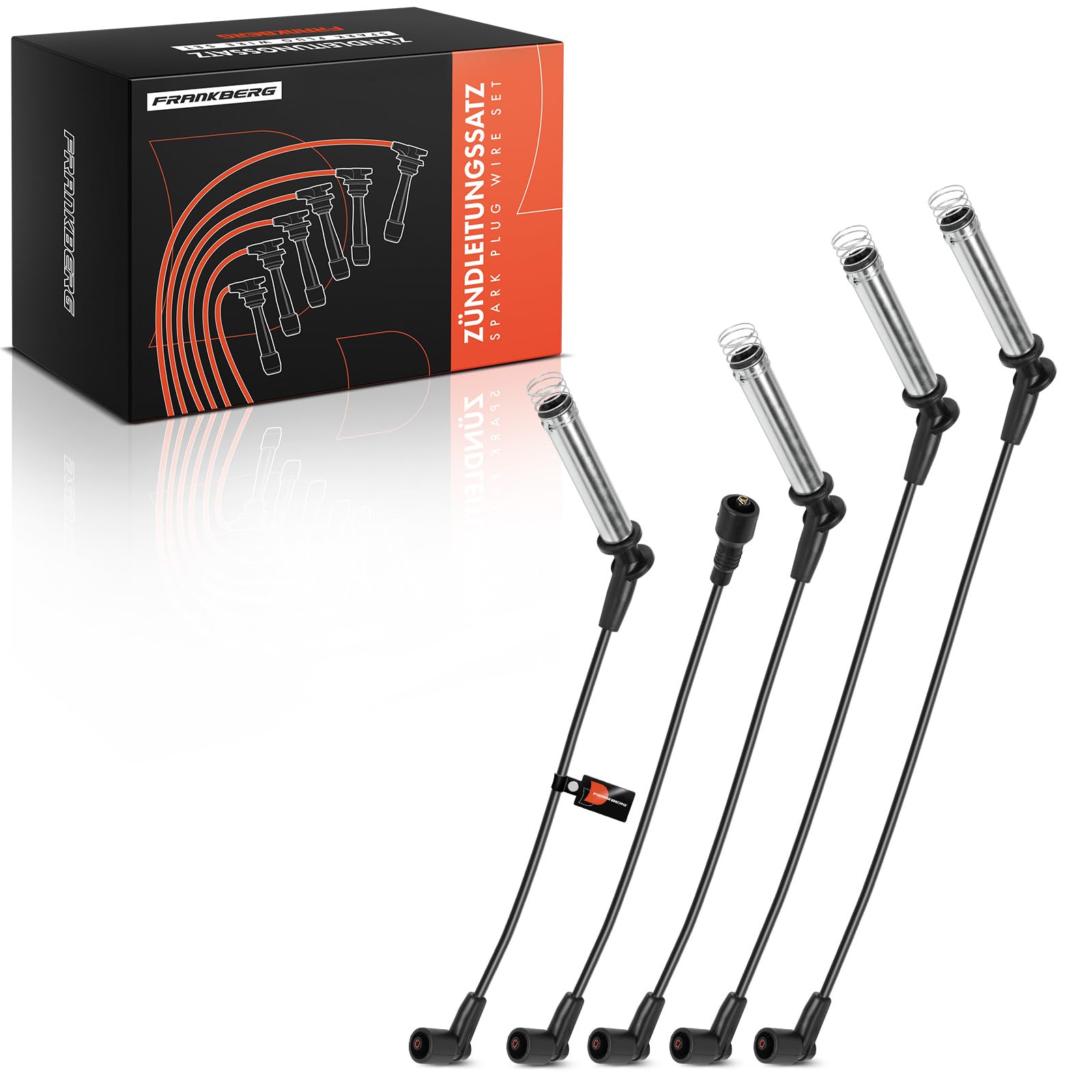 Frankberg Juego de 5 cables de encendido para gasolina 1612533 | Compatible con: Caravana Kadett E T85, Furgoneta Kadett E/Combi T85, Astra F T92, Corsa A TR S83, Kadett E Cabriolet T85