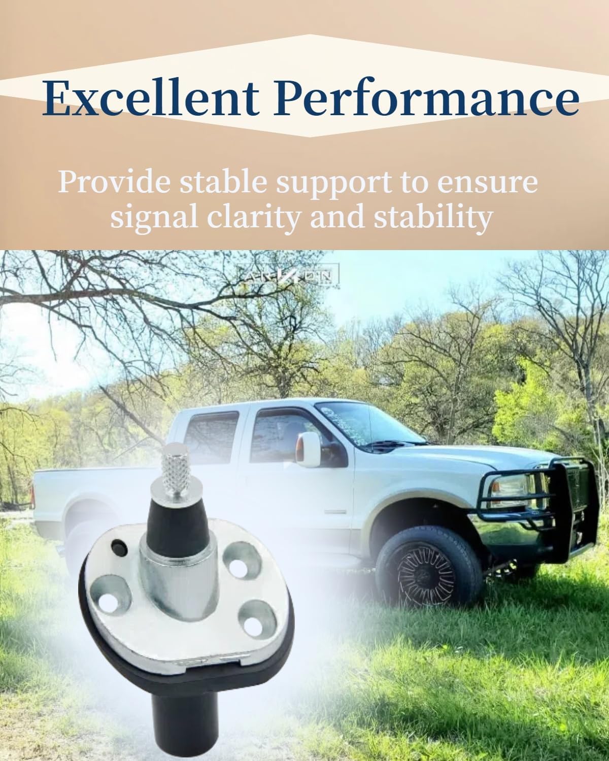 5C3Z-18936-AA Aerial Antenna Base Mount Fit for Ford F-250 F250 2000-2007 Fit for Ford Excursion 2000-2006 Replace 5C3Z18936AA