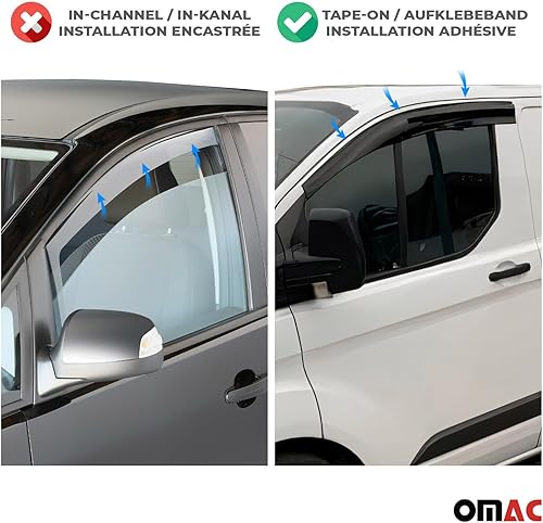Miniatura 3 de OMAC USA - Visera de ventilación para puerta lateral delantera y trasera, 4 unidades para Kia Sportage 2016-2019