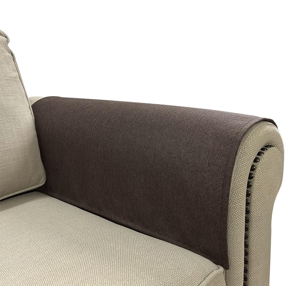 Couch Arm Covers, Anti-Slip Sofa Armrest Cover for Recliner, 2pc Washable  Sofa Arm Covers, Dogs Cats Pet Scratch Proof Couch Arm Protectors, Brown