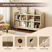 Vista 3 de Relleno de madera, masilla de madera pintable de 6.15 onzas, fácil de lijar, resistente al encogimiento y a las grietas, reparación rápida