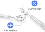 Pondéré 7 oz Les ustensiles d'alimentation par Celley, 4pc Set de fourchette de couteau en acier inoxydable pour les tremblements