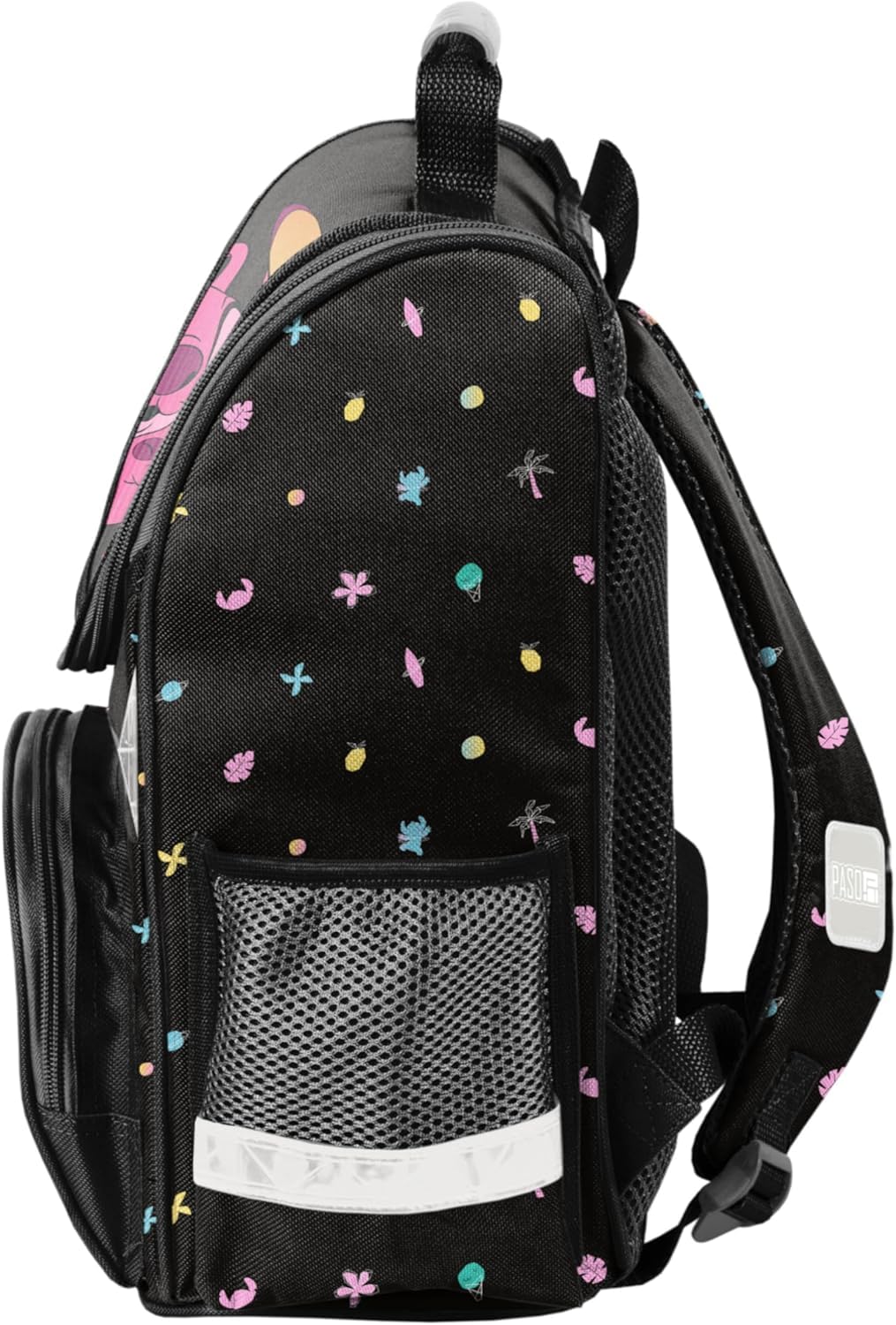 PASO - Schulranzen für Jungen und Mädchen, 8er-Set - Schul-Rucksack für Kinder mit Federmäppchen- Schuhbeutel Hausaufgabenheft- Stitch