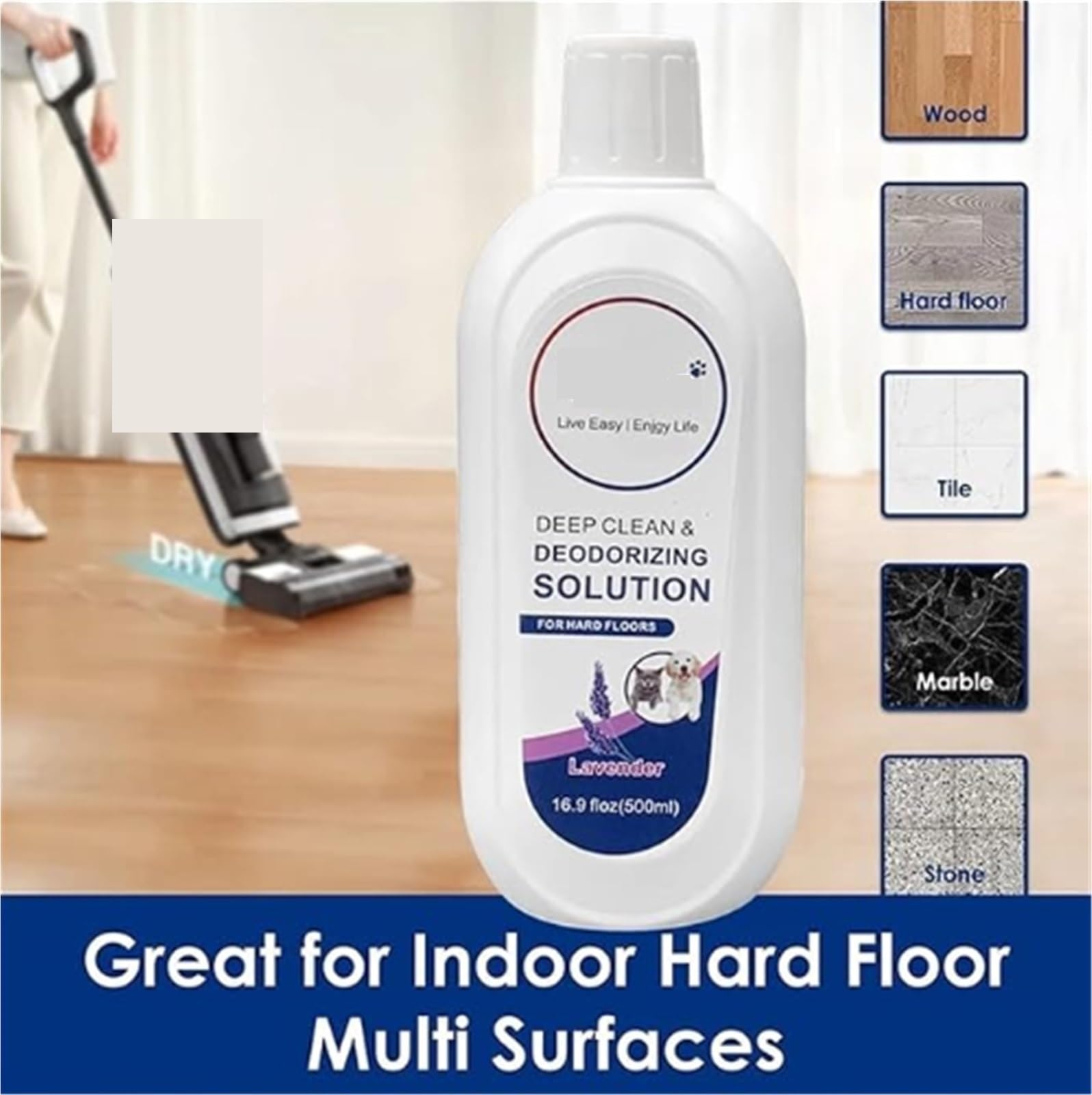 Recarga Líquido Limpiador De Suelos, Compatible Con Tineco FLOOR ONE S5 S3 | Mezcla baja en espuma, funciona en suelos de baldosas, mármol y madera sellada.(3pcs)