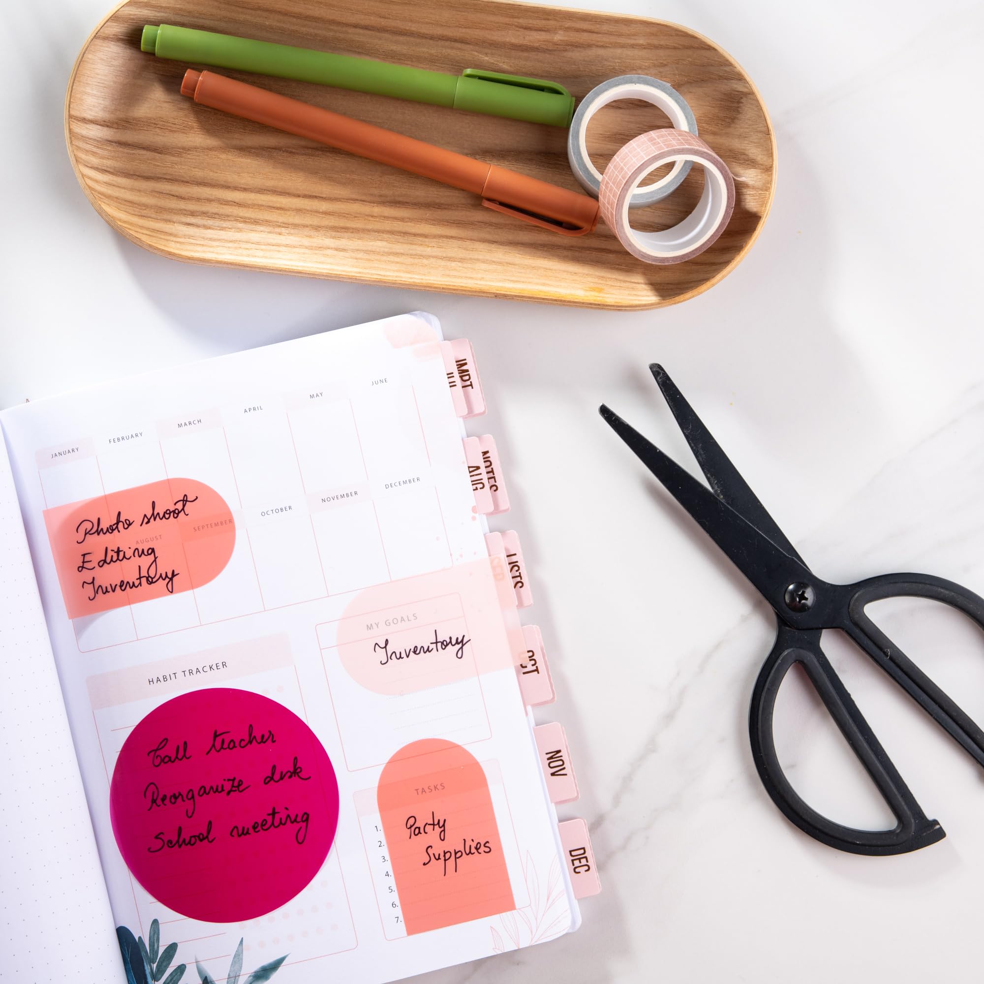 DiverseBee 50 Sheets Pastel Transparent Sticky Notes – 3x3", See-Through, Planner & Bible Journaling Supplies