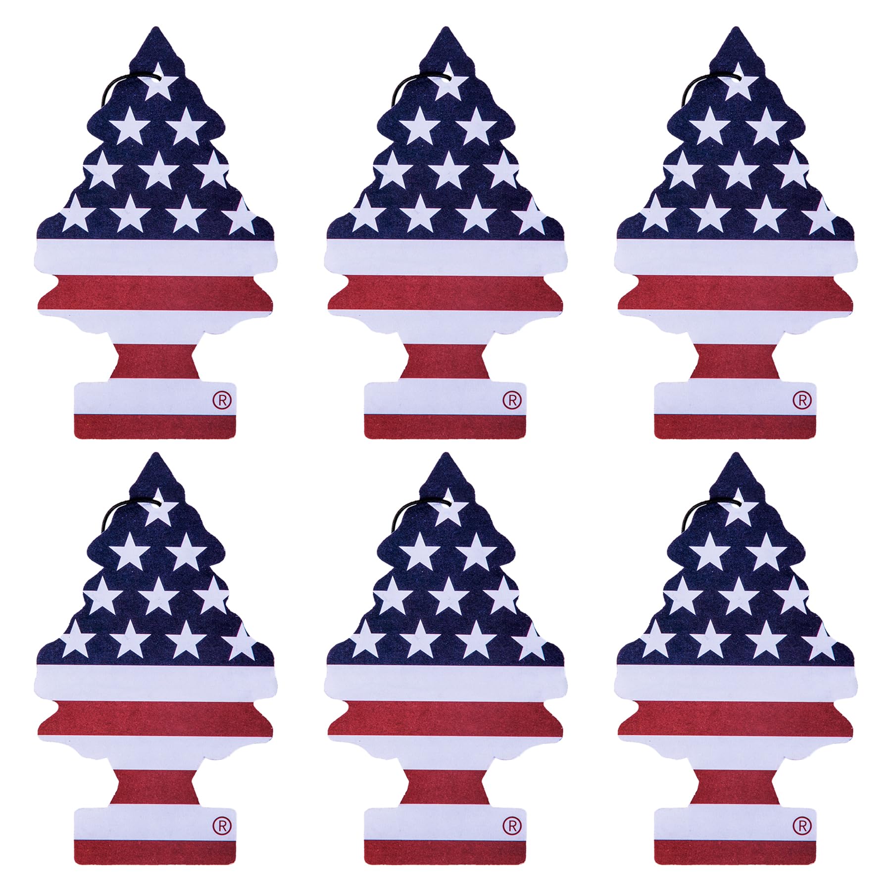 BJSIABJSIA Car Air Fresheners,America Car Scents Air Freshener For Women,Man,Hanging Paper Little Trees Air Freshener Car Accessories For Home or Car，Custom Air Car Refreshener |6 Pack|America