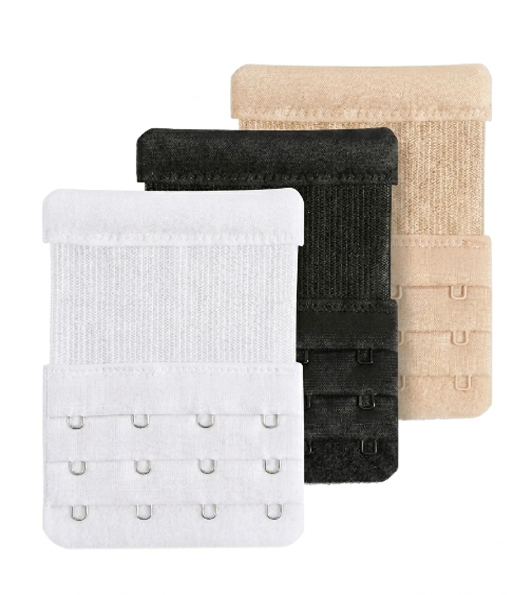 lexun Women Bra Hook Extender 4 Hook - 3 Eye With Extra Elastic hook expender band for women combo (pack of 3)-picture-11