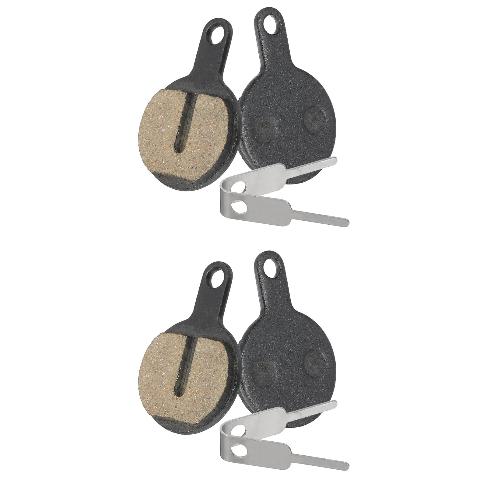 sourcing map 2set Disc Brake Pad 0.91" x 1.34" Semi-Metallic Bike Brake Pads with Spring for BB7 M355 M446 M640 Mountain Road Bikes, Black