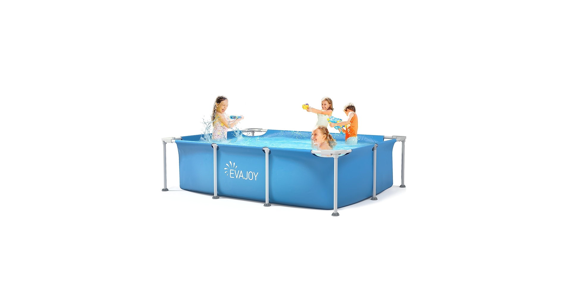 【匿名配送】Swimming Pool Amazon.com: EVAJOY 85in x 23in x 59in Metal Frame Swimming