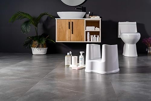 Miniatura 16 de Skywin TidyFriend - Reposapiés de ducha de 9.27 x 7 x 10 pulgadas, reposapiés de plástico para pedicura, taburete de ducha con 3 bolsillos para Gris