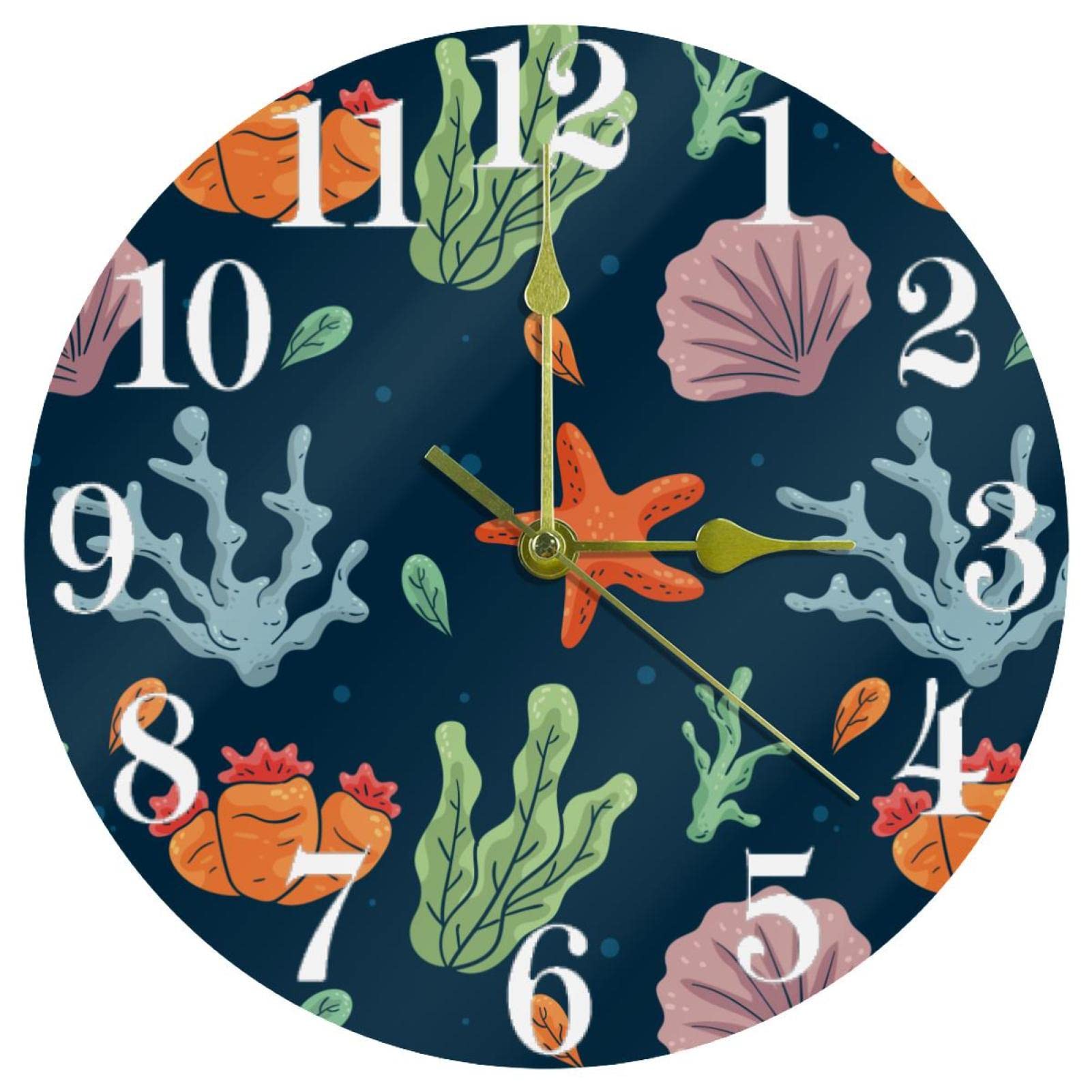 Horloge murale ronde silencieuse 25,4 cm quartz pour maison