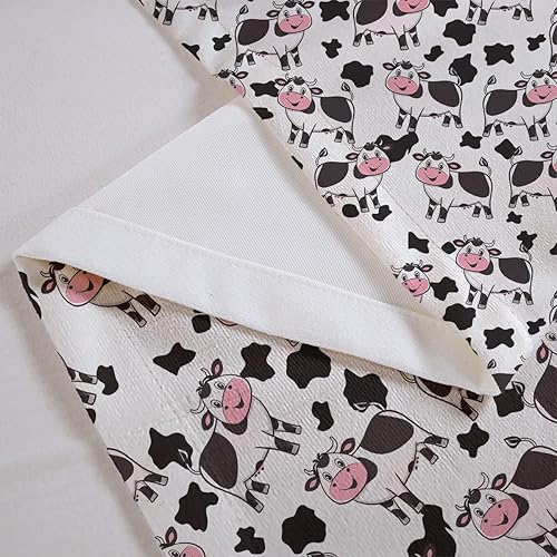 Miniatura 3 de jejeloiu Lindas cortinas de cenefa de vaca para sala de estar, dormitorio, cortinas de cocina con estampado de vaca, cenefas de cortina de animales