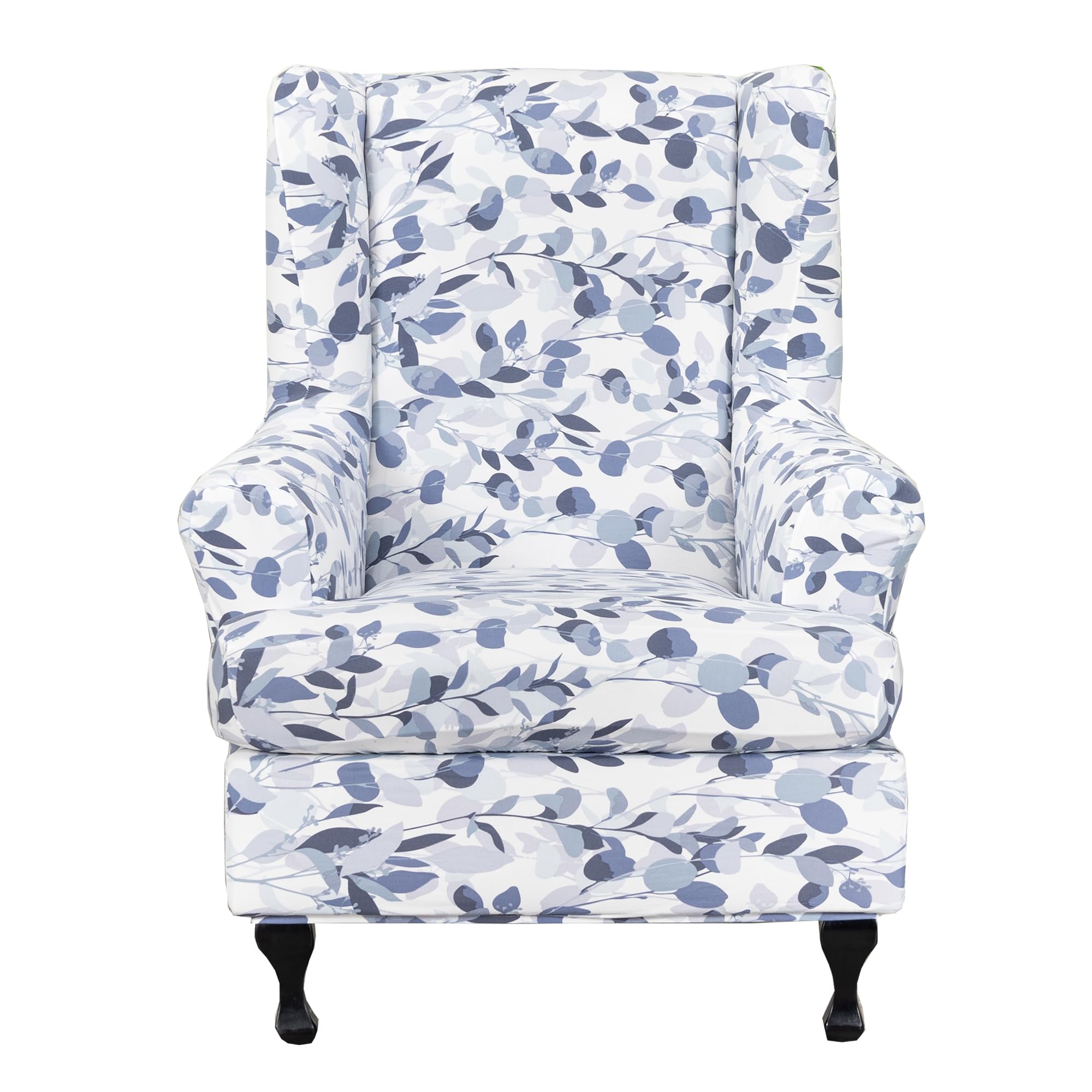 CRFATOP Wingback Chair Covers 2 Pieces Stretch Printed Wing Back Chair Cover Sofa Slipcover Washable Wingback Armchair Slipcovers Furniture Protector