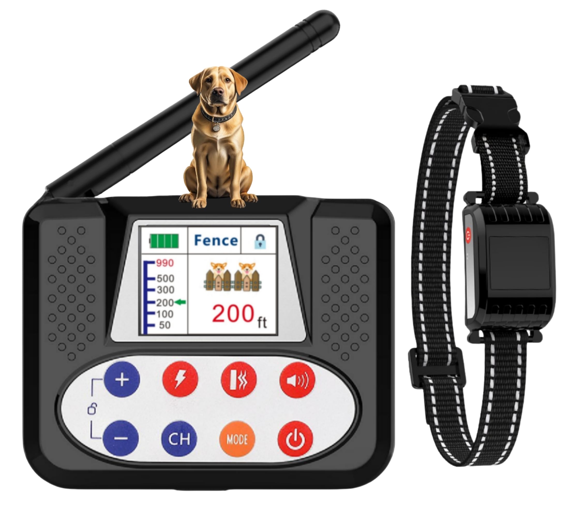 Wireless Electric Fence For Dogs VetiePetie 2-in-1 Remote