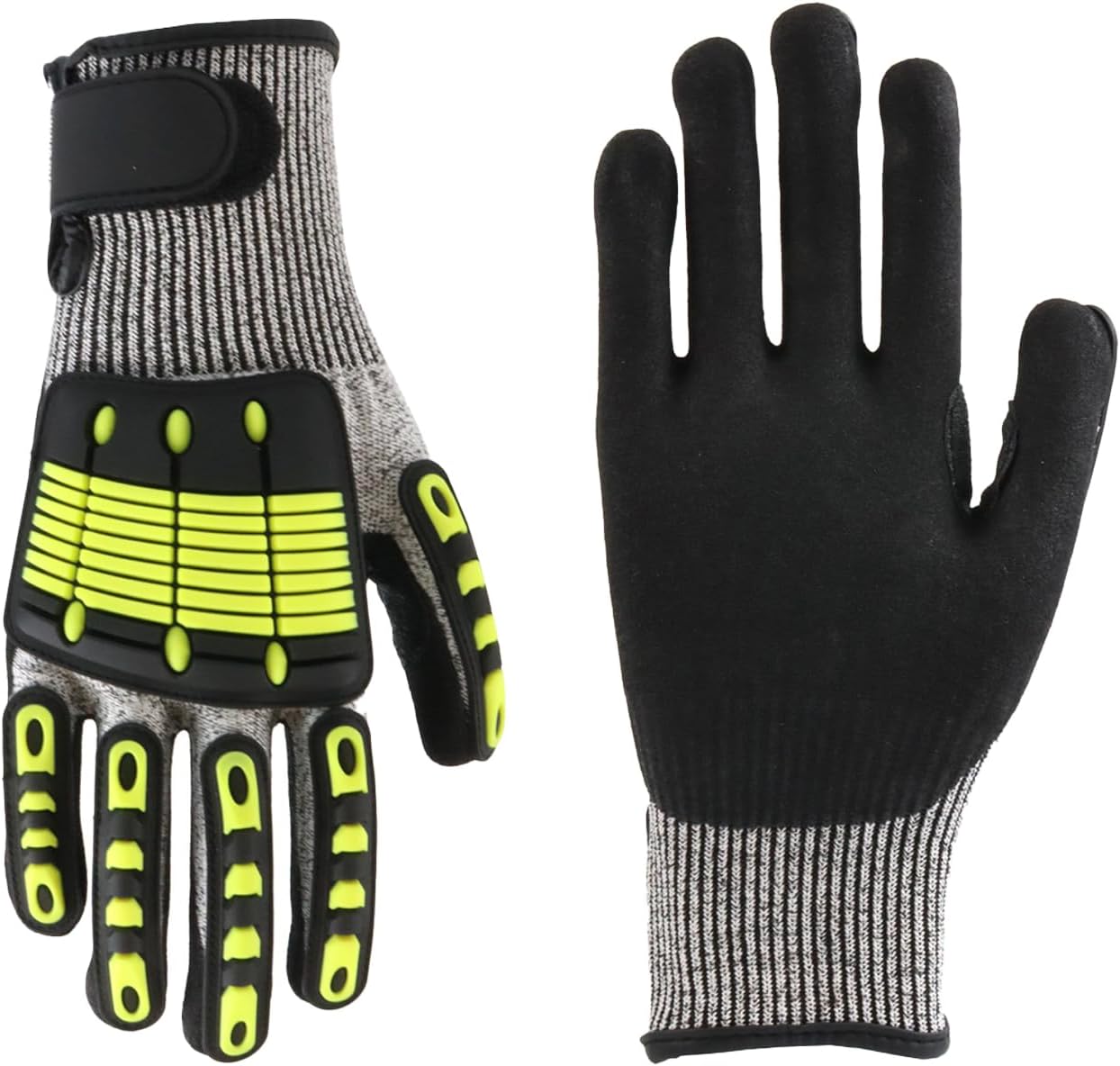 SUNRISING Safety Work Gloves,Impact Gloves for Men Women,Cut Resistant Non-Slip Heavy Duty Gloves with Impact Protection