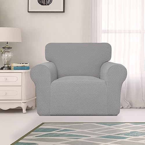 Miniatura 2 de Easy-Going Funda elástica de jacquard para silla, funda de sofá suave de 1 pieza, funda de sofá con espumas antideslizantes, protector de muebles
