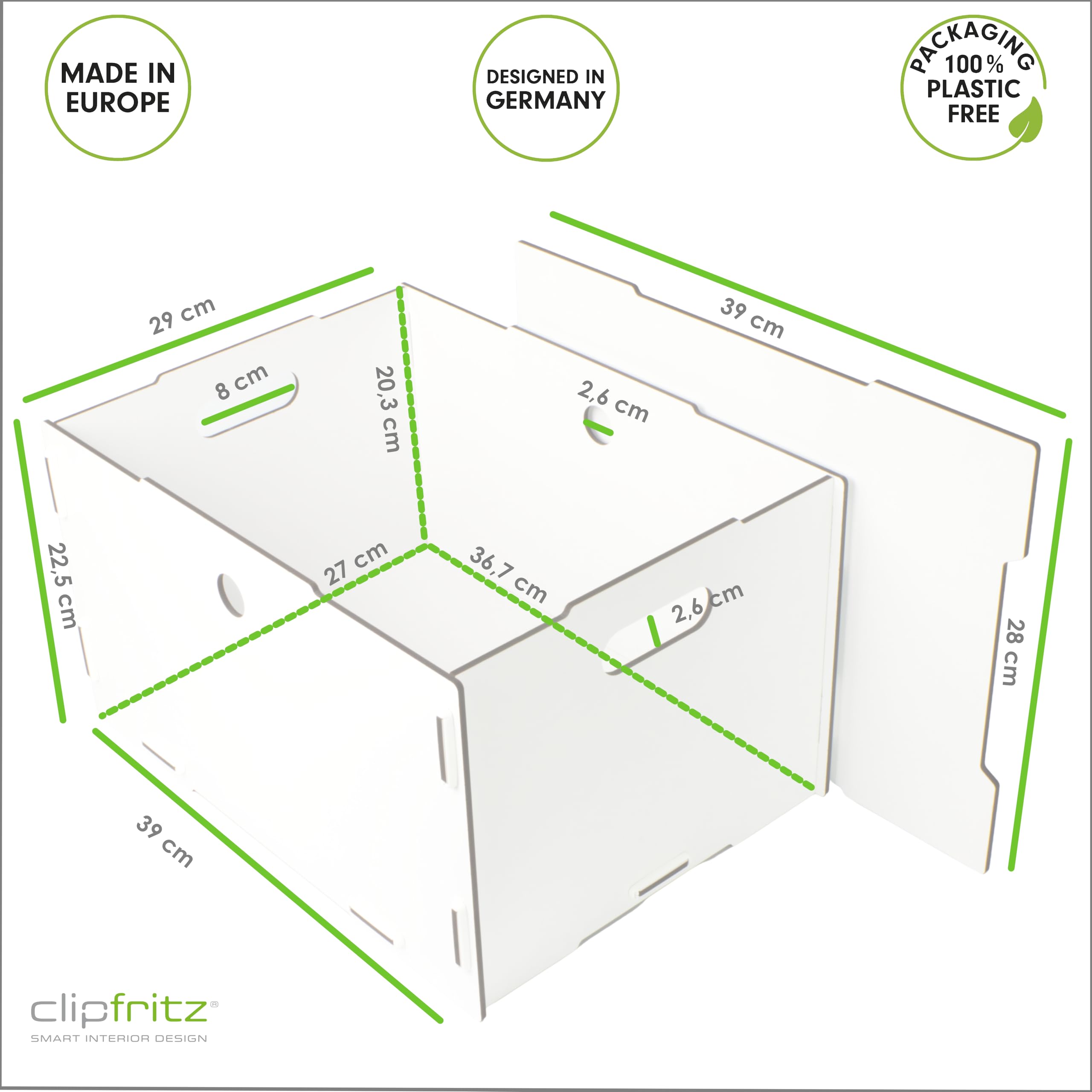 Lot de 4 caisses avec couvercle en bois , Boîte de rangement empilable