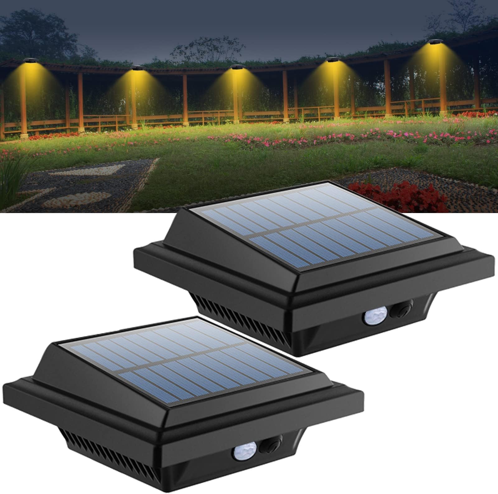 40 LED Motion Sensor Solar Lights Outdoor, IP65 Waterproof Level, Wide