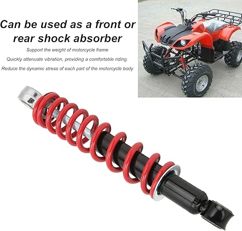 Miniatura 6 de Amortiguador de motocicleta de 9.843 in, 9.8 pulgadas, amortiguador de choque universal con resorte rojo, repuesto para Dirt Pit Bike ATV Go Kart