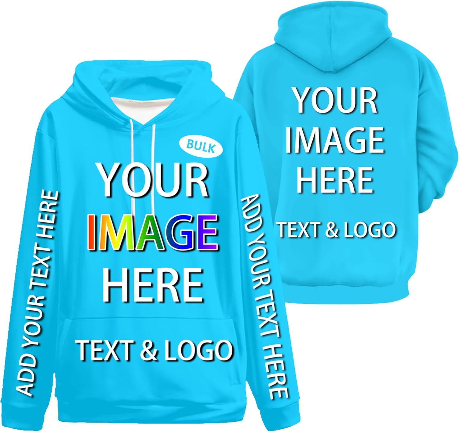 Custom Hoodies for Men Women-Bulk Personalized Sweatshirts Unisex Aldult Customize Your Text Customize Hoodies