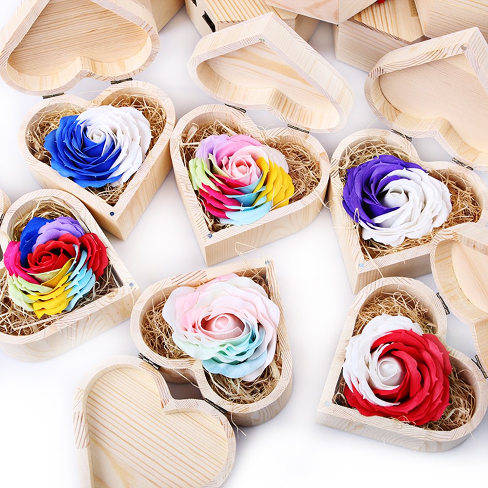 Amazon｜Best Lifes ソープフラワー レインボーローズ カラフルな石鹸