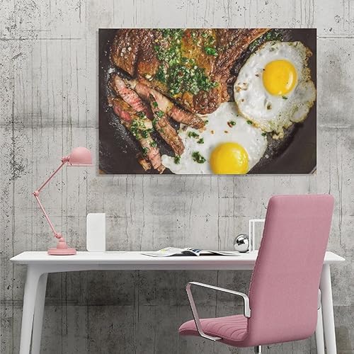 Miniatura 4 de Comida sana Carne y Huevos Dieta Filete Arte de carne de res Carne y Huevos Restaurante Cocina Carteles Estética de la Habitación Carteles de lona