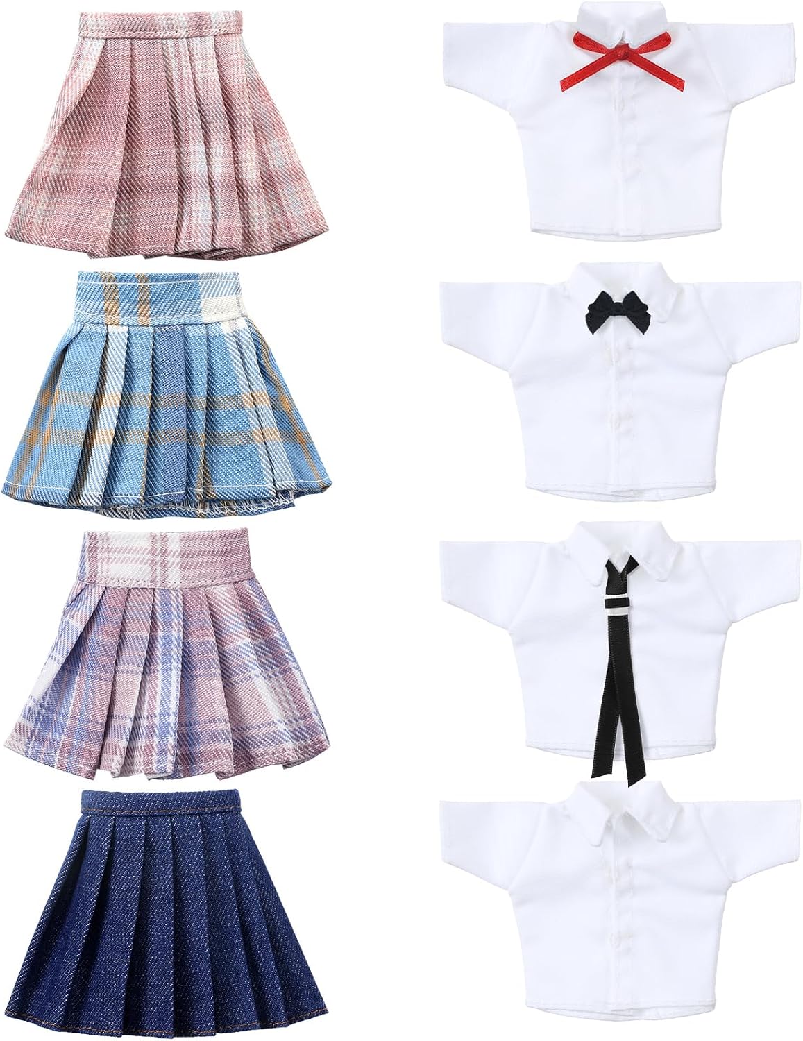 Bencailor 8 Pieces Doll Clothes for 11.8 Inch Doll Accessories Shirt Skirts Dress Outfit Clothing for Birthday Gift(Classic)