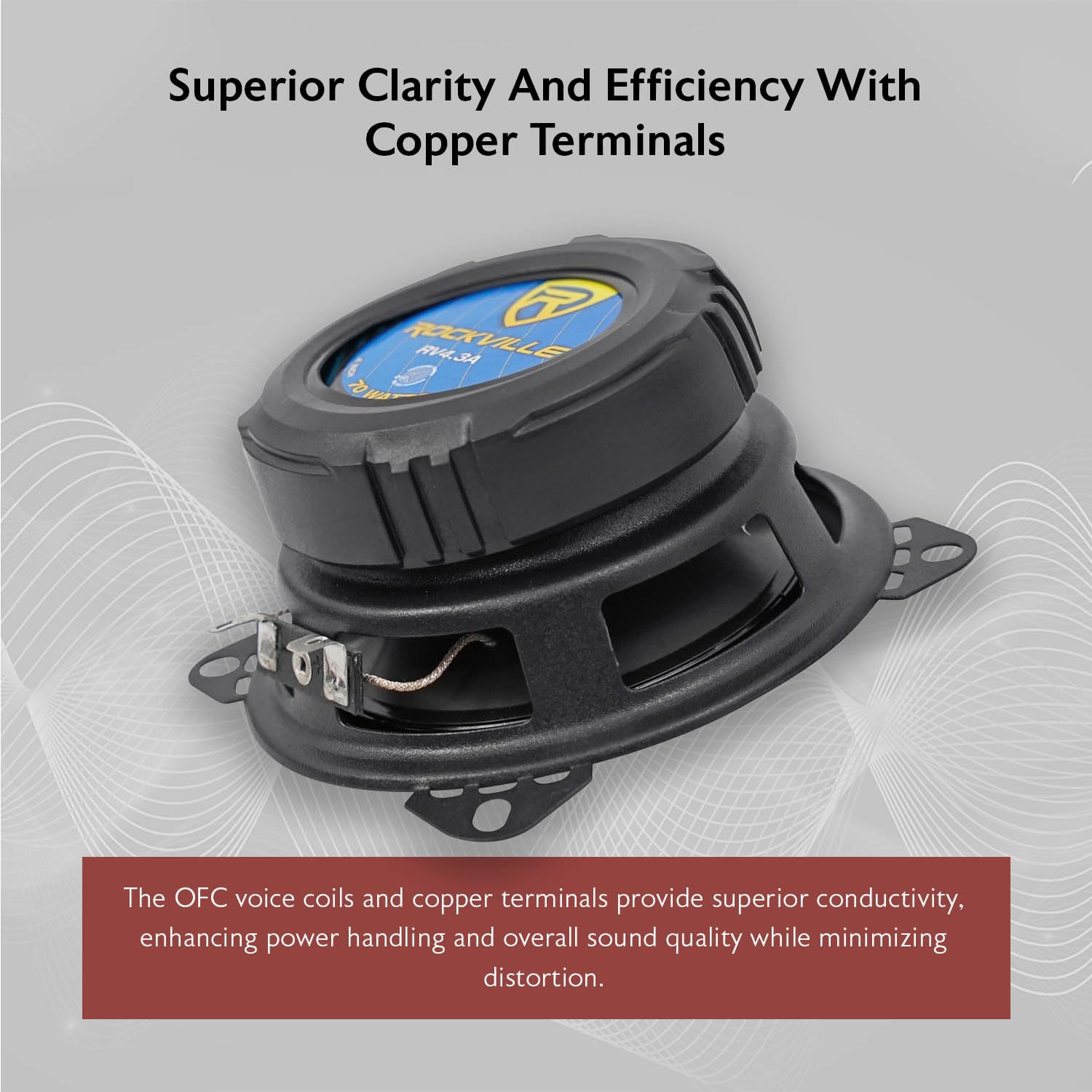 Component Speakers Car Audio Rockville Pair 4x6