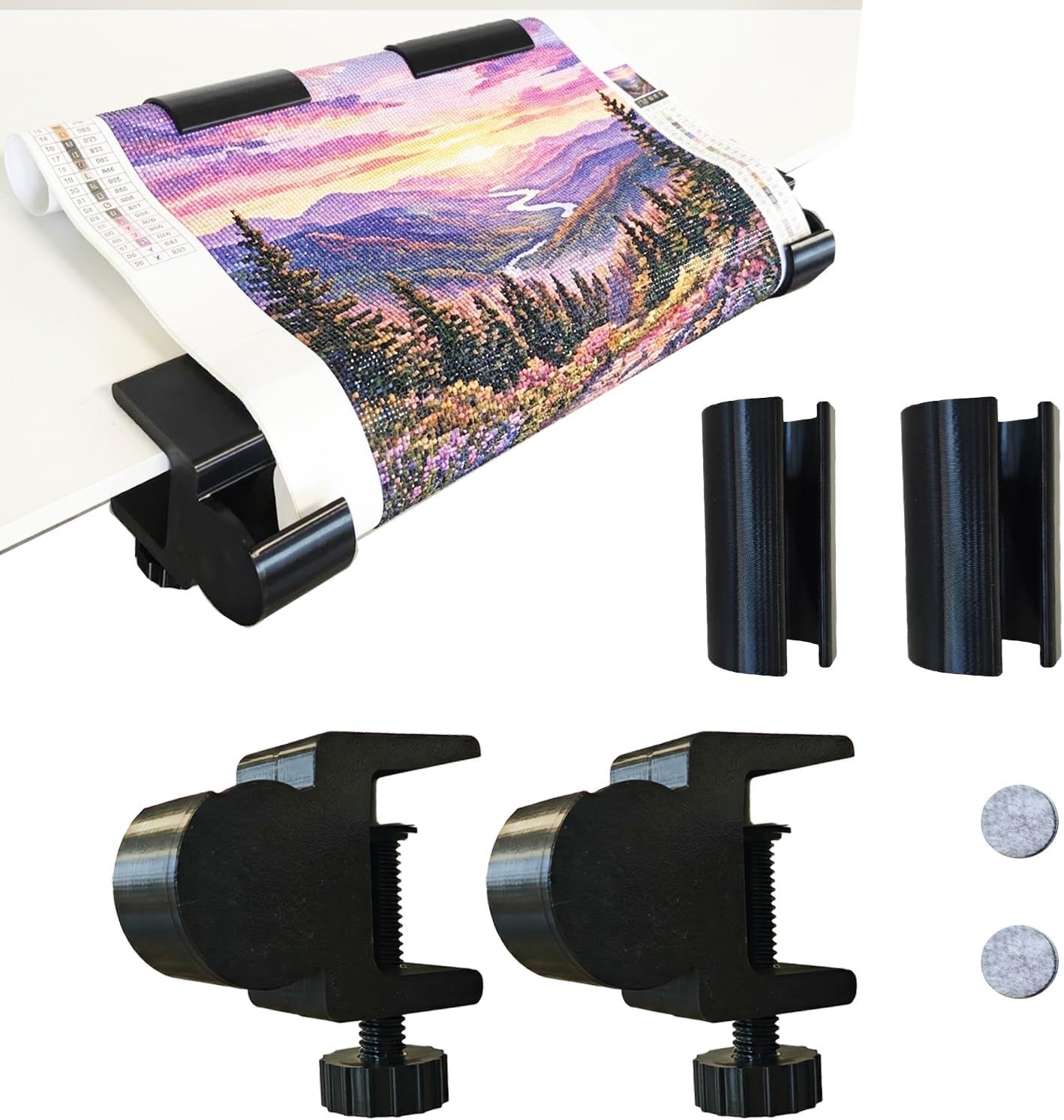Diamond Painting Canvas Roll Holder & Adjustable Table Clamp Bundle