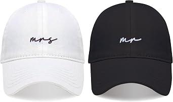 Mr and Mrs Hats for Honeymoon Essentials,Engagement Gifts for Couples,Wedding Gifts for Bride and Groom