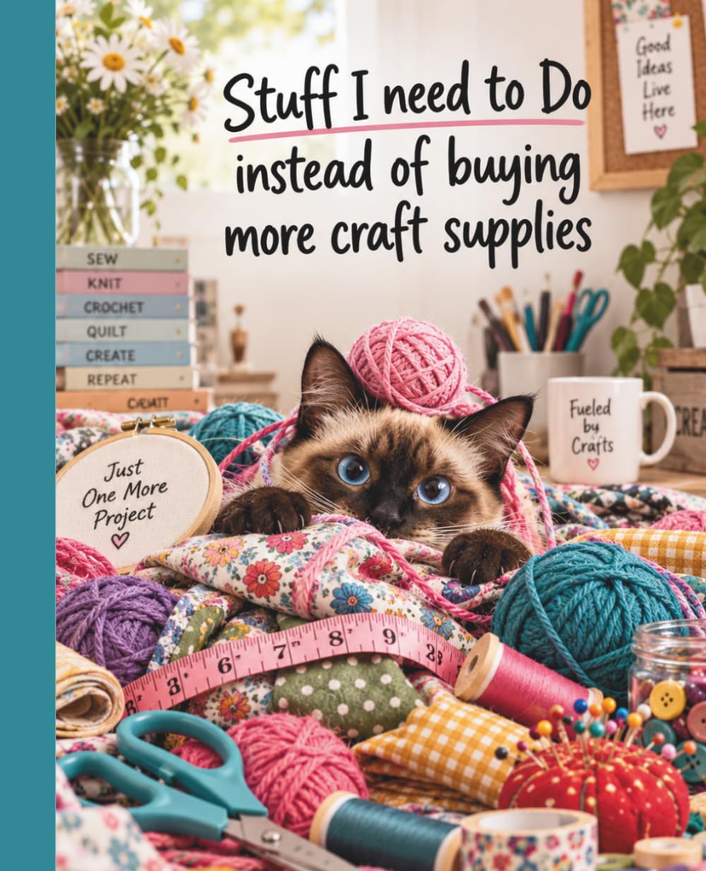 Stuff I Need to Do Instead of Buying More Craft Supplies:: Funny Crafting Notebook for Sewers, Knitters, Crocheters & Cat Lovers